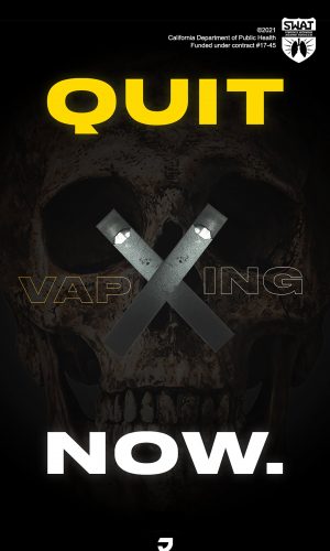 Ad reading Quit vaping now
