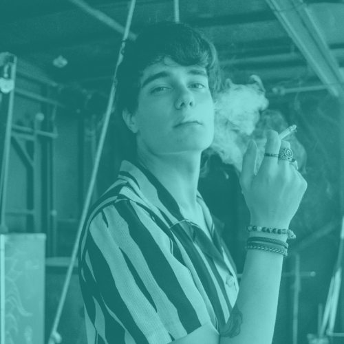 teenager enjoying a cigarette
